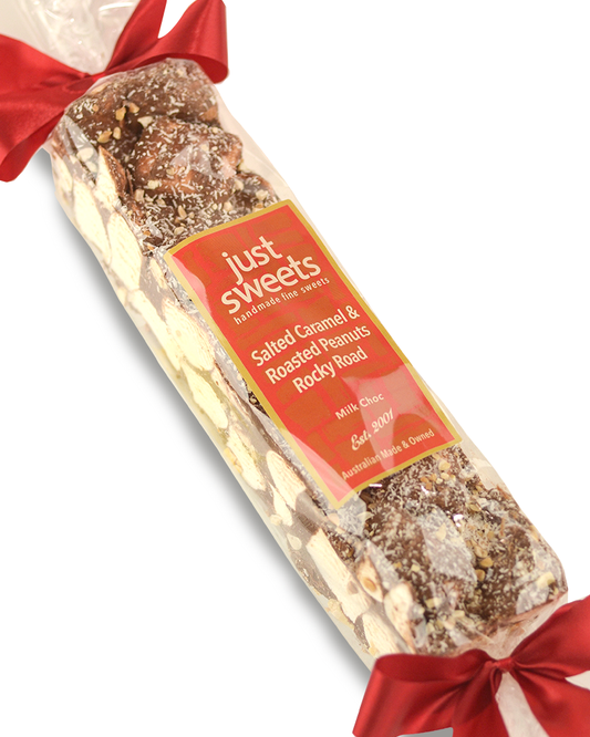 Salted Caramel & Roasted Peanut Milk Choc Rocky Road 300g