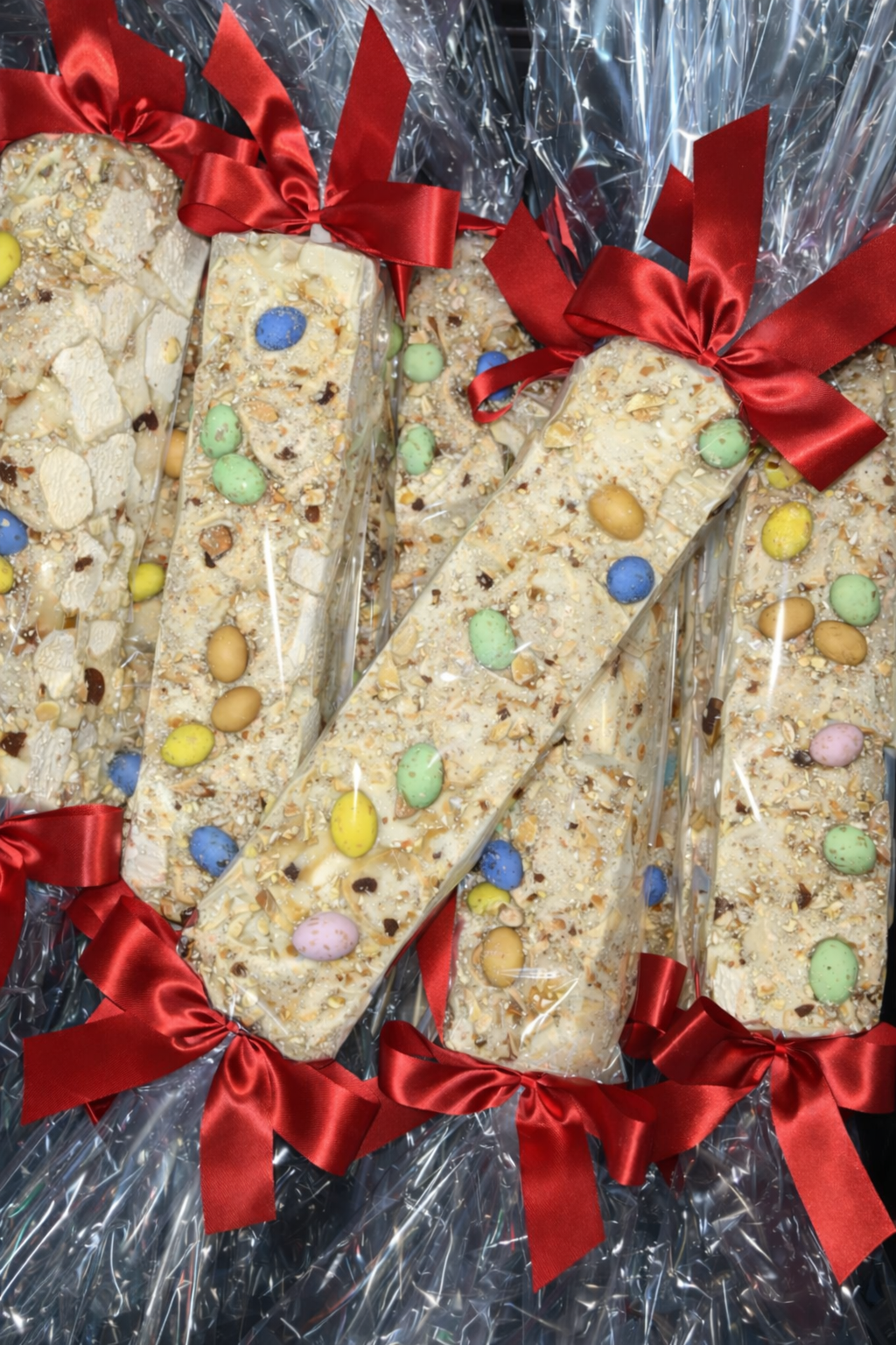 White Choc Raspberry Jellies & Roasted Peanuts & Easter Eggs Rocky Road 300g