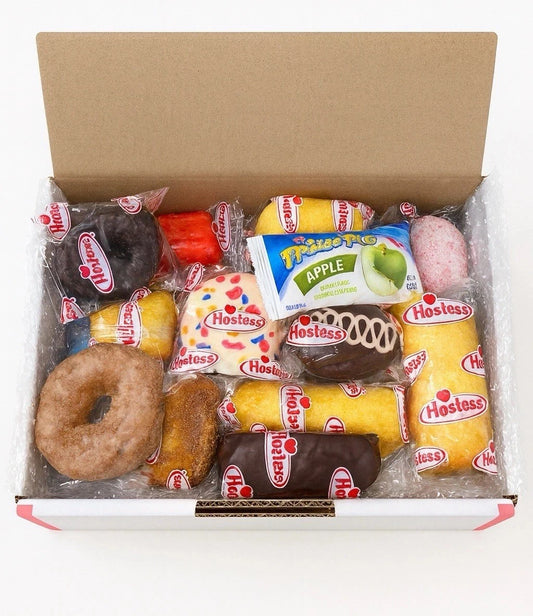 USA Hostess Twinkies Cake Mystery Box includes 1 full box + 20 Pieces of cakes