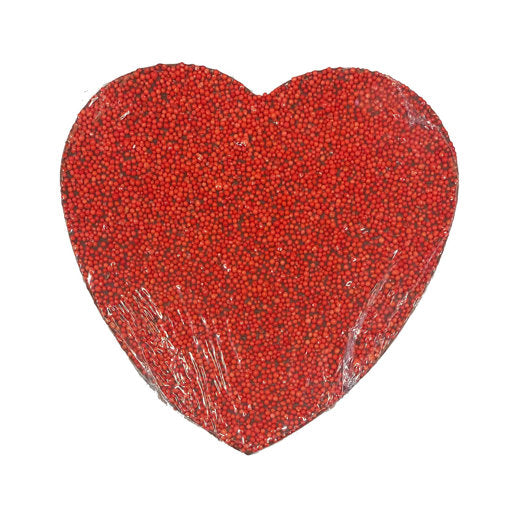Red Freckle Heart Milk Choc, topped with 100s and 1000s 150g